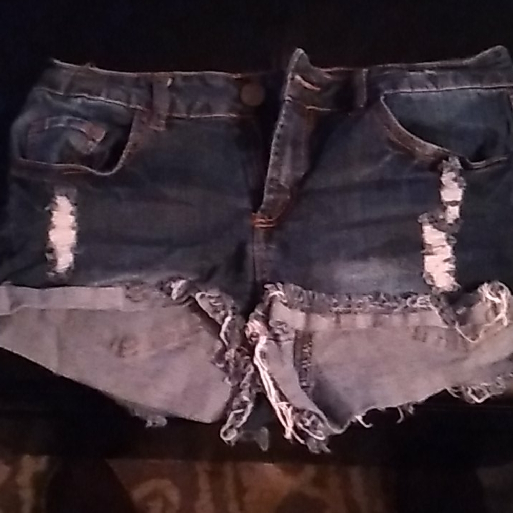 Dark wash stretch denim Jean shorts